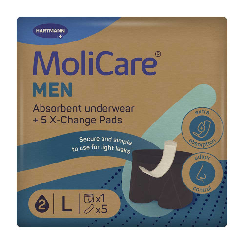 MOLICARE men Absorbent underwear+5 Pads Gr.L