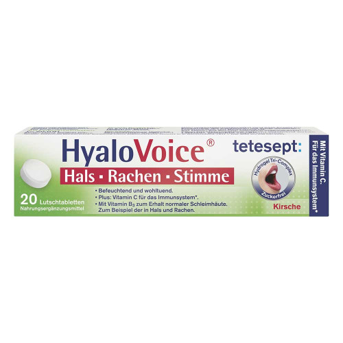 TETESEPT HyaloVoice Hals Rachen Stimme Lutschtabl.