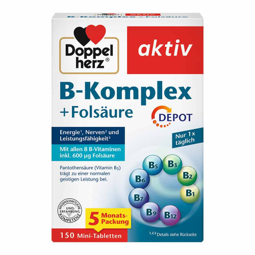 DOPPELHERZ B-Komplex+Fols&auml;ure Tabletten