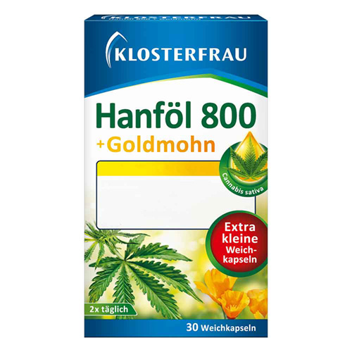 KLOSTERFRAU Hanf&ouml;l 800 mg+Goldmohn Weichkapseln