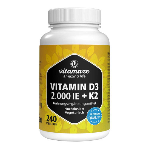 VITAMIN D3 K2 2000 I.E./100 &mu;g hochdosiert Tabl.