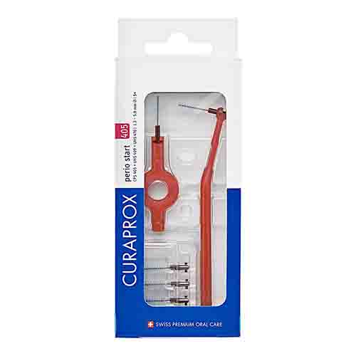 Curaprox Interdental Set Cps 405 rot 5 St B&uuml;rstchen + 2 Halter