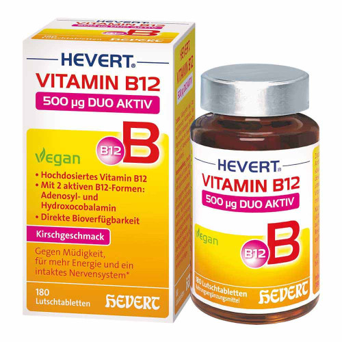 VITAMIN B12 HEVERT 500 &mu;g Duo Aktiv Lutschtabl.