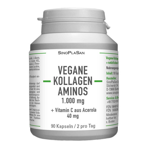 VEGANE Kollagen Aminos 1 g m.Vit C aus Acerola HKP