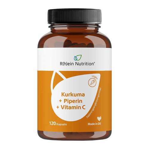 KURKUMA 95% Curcumin+Piperin+Vitamin C vegan Kaps.