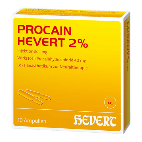 PROCAIN Hevert 2% Injektionsl&ouml;sung Ampullen
