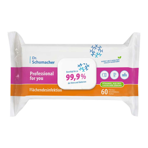 PROFESSIONAL for you Fl&auml;chendesinfektion wipes