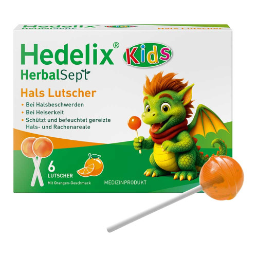 HEDELIX HerbalSept Hals Lutscher Kids