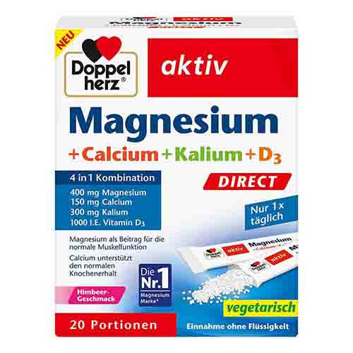 DOPPELHERZ Magneisum+Calcium+Kalium+D3 DIRECT Pel.