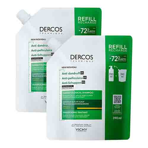 VICHY DERCOS Anti-Schuppen Sha.trock.Kopfh.+NF Set