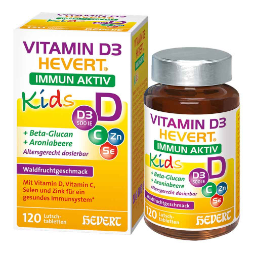 VITAMIN D3 HEVERT Immun Aktiv Kids Lutschtabletten